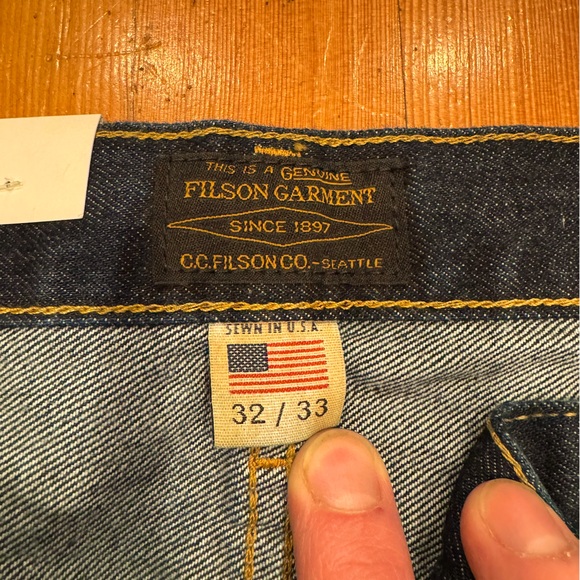 Filson Bullbuck Double-Front Jeans Rinse Indigo 32x30 - Picture 7 of 12